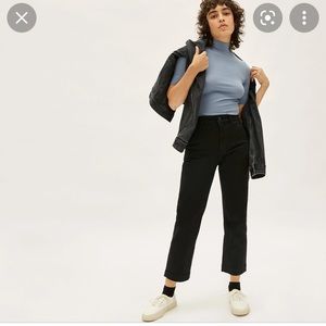 Everlane Straight Leg Crop, Black, Size 2